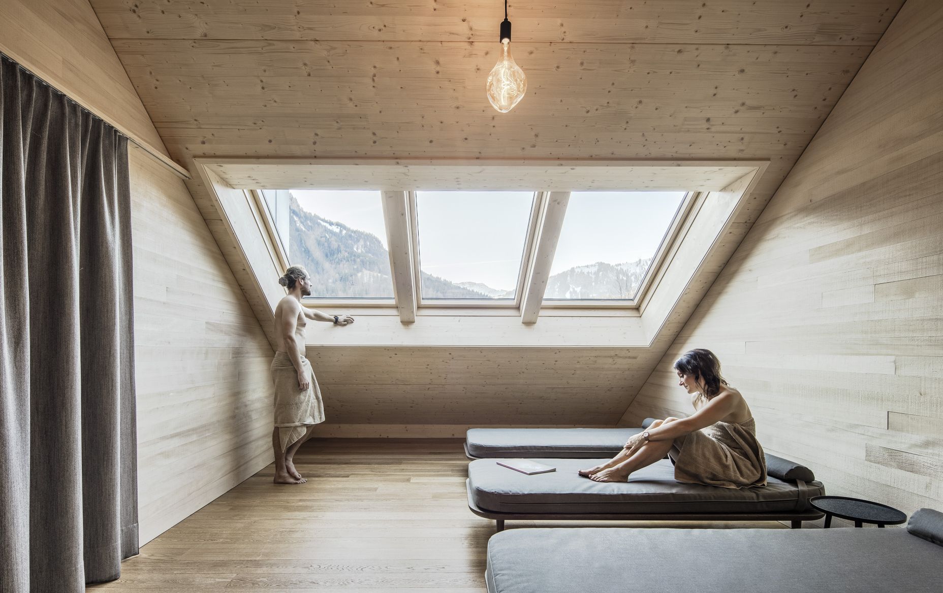 Panoramasauna im Tempel 74