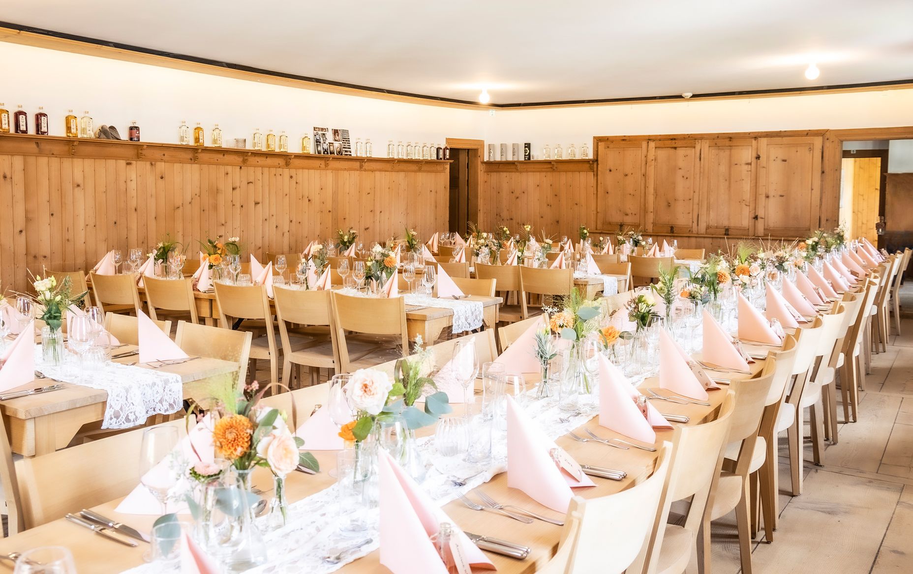 Löwensaal in der Bergbrennerei Löwen, Eventlocation Bregenzewald