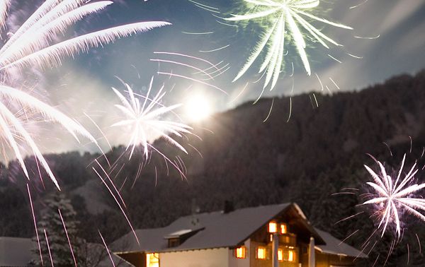 Aussenansicht Millrütte Resort zu Silvester, Götzis