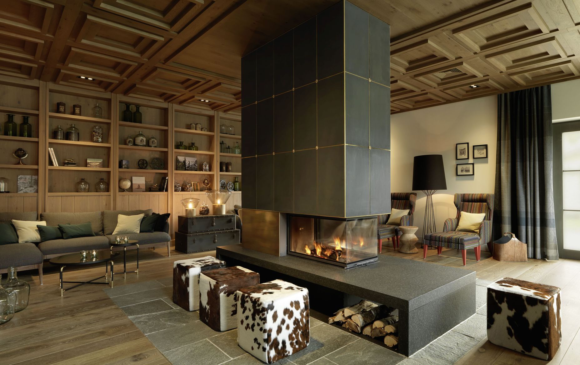 Kaminlounge Seminarhotel Löwen Montafon