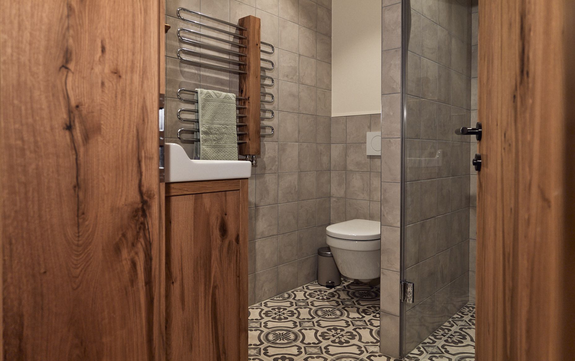 Badezimmer im Berghaus Schröcken im Bregenzerwald