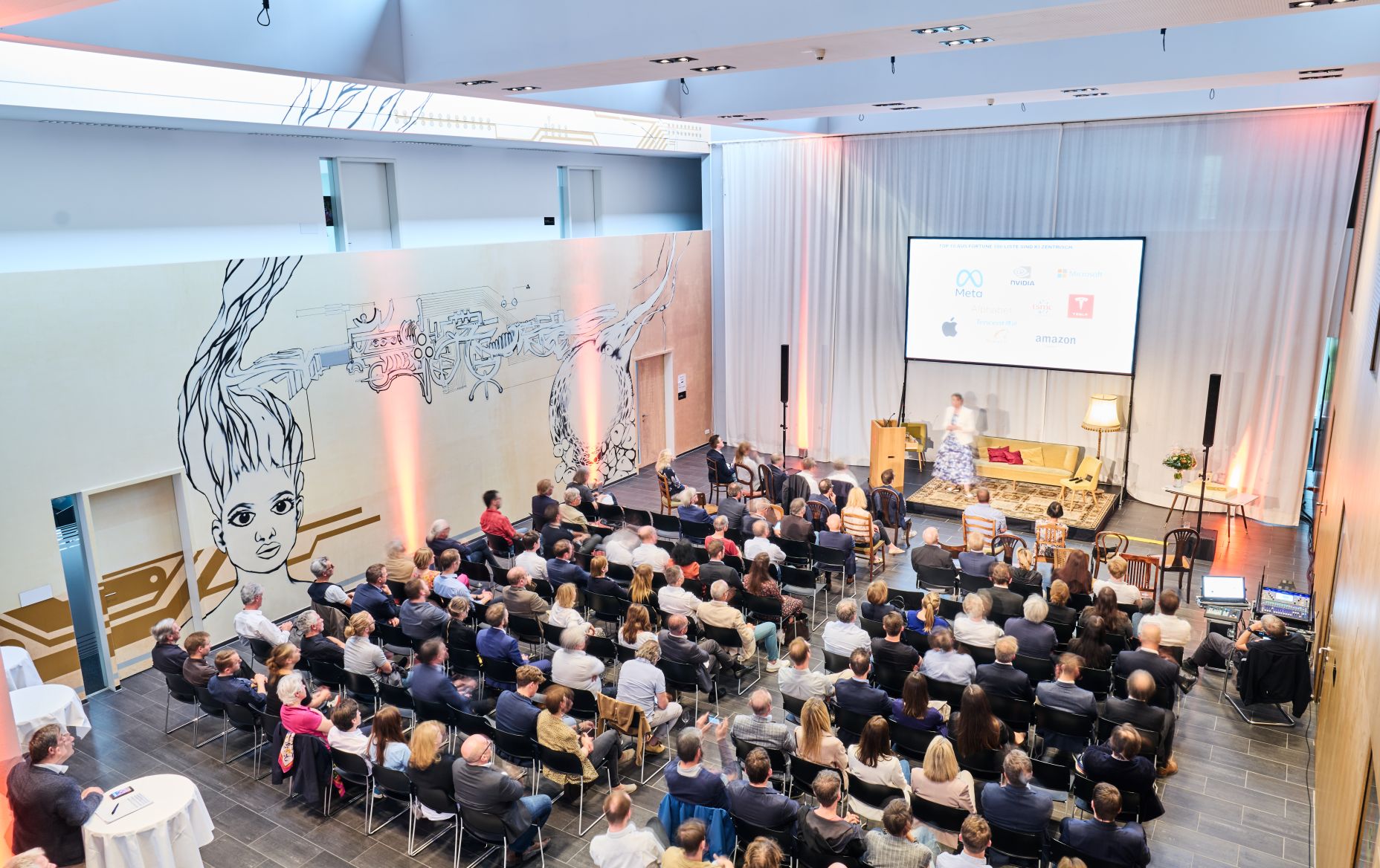 Competence Center Rheintal Foyer Bestuhltungsvariante 