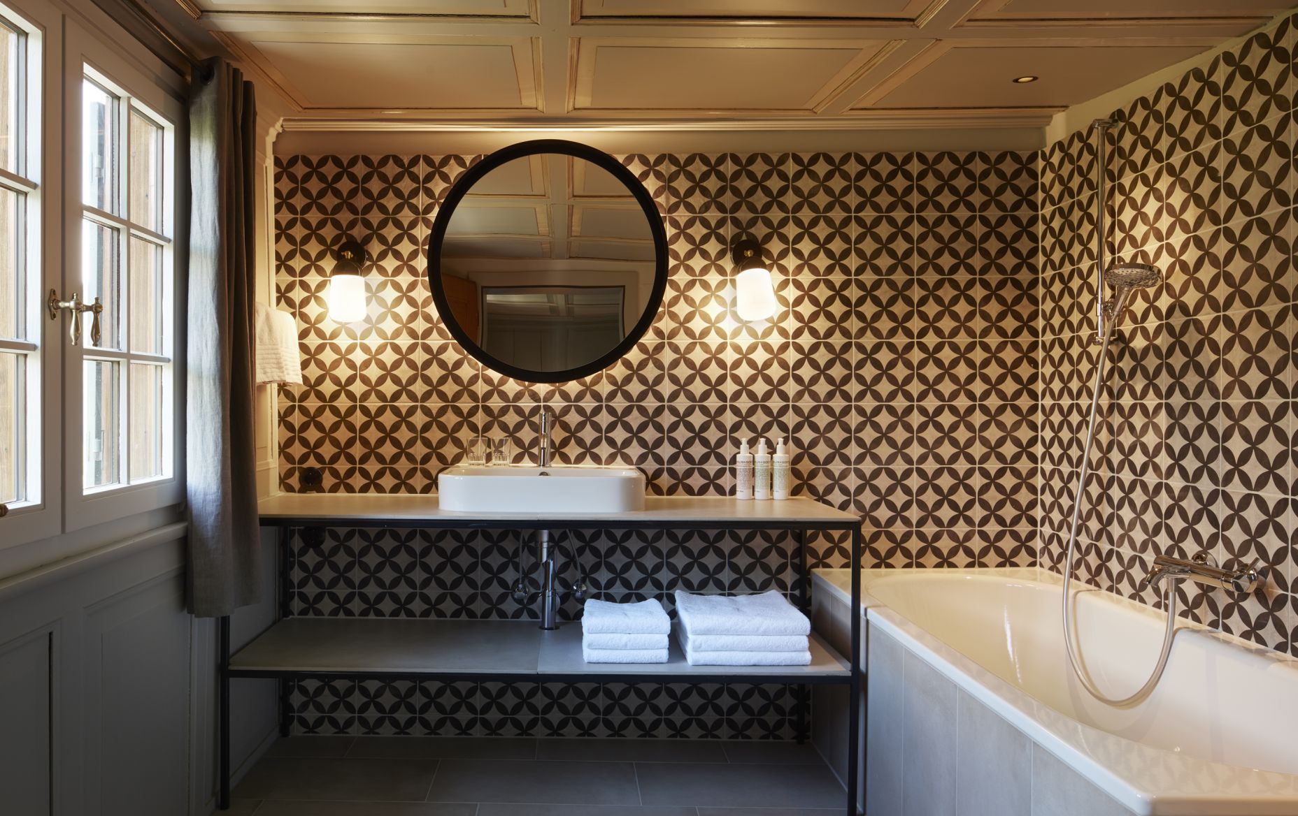 Badezimmer im Hotel Gasthof Hirschen Schwarzenberg