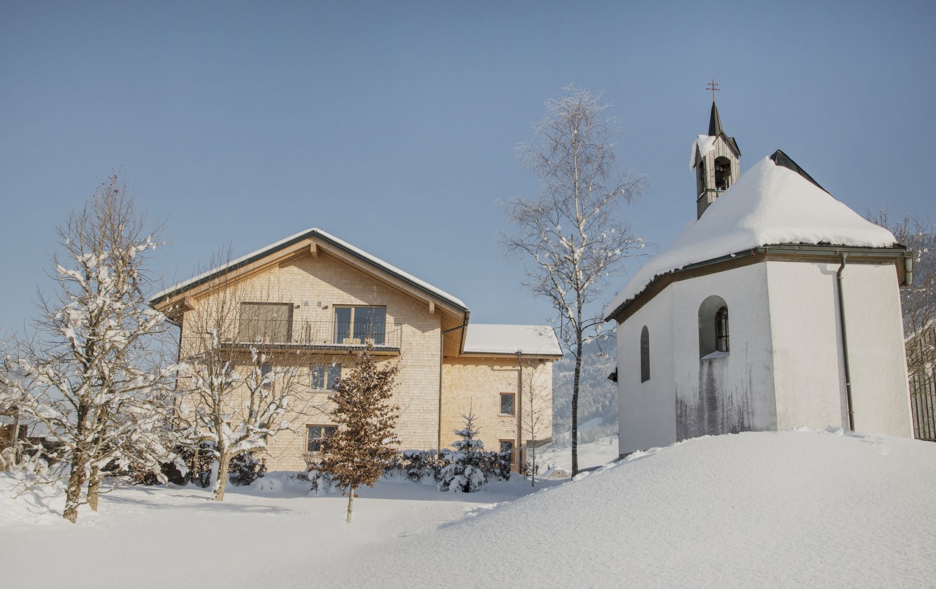 Aussenansicht im Winter, Schtûbat in Andelsbuch Aussenansicht im Winter, Schtûbat in Andelsbuch