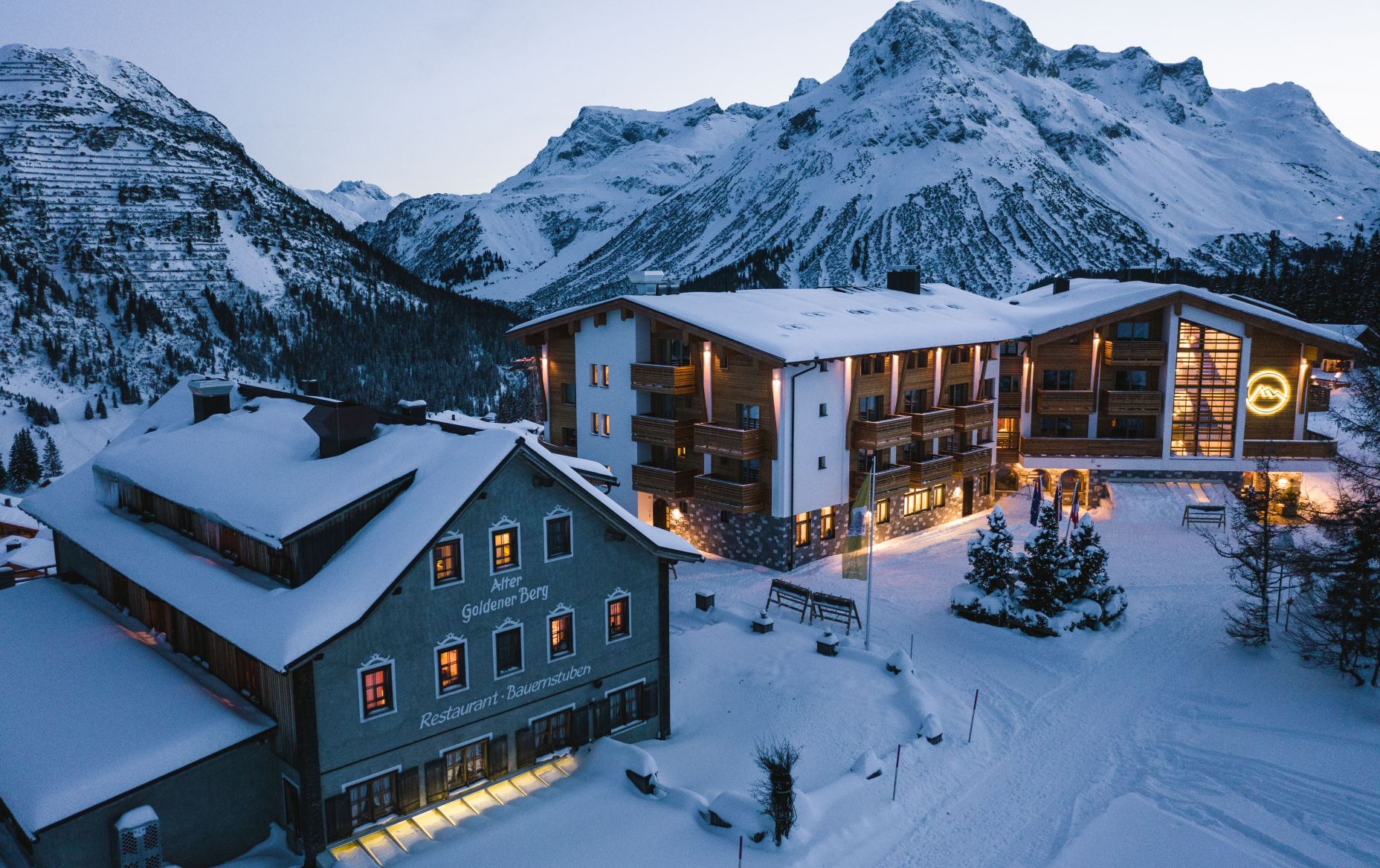 Außenansicht im Winter, Seminarhotel Goldener Berg Außenansicht im Winter, Seminarhotel Goldener Berg