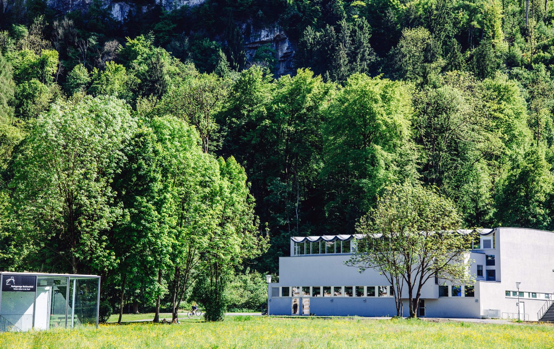 Aussenansicht Altes Hallenbad im Reichenfeld