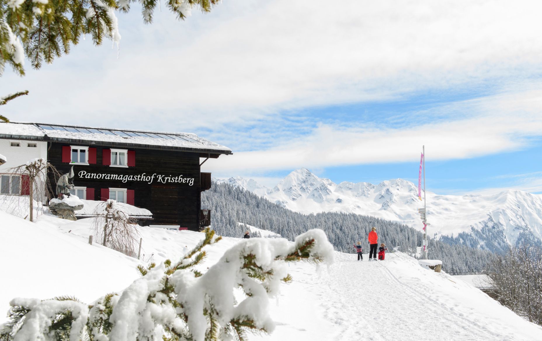 Panoramagasthof Kristberg im Silbertal im Winter