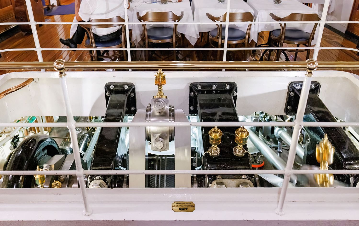 Hohentwiel einsehbare Dampfmaschine 