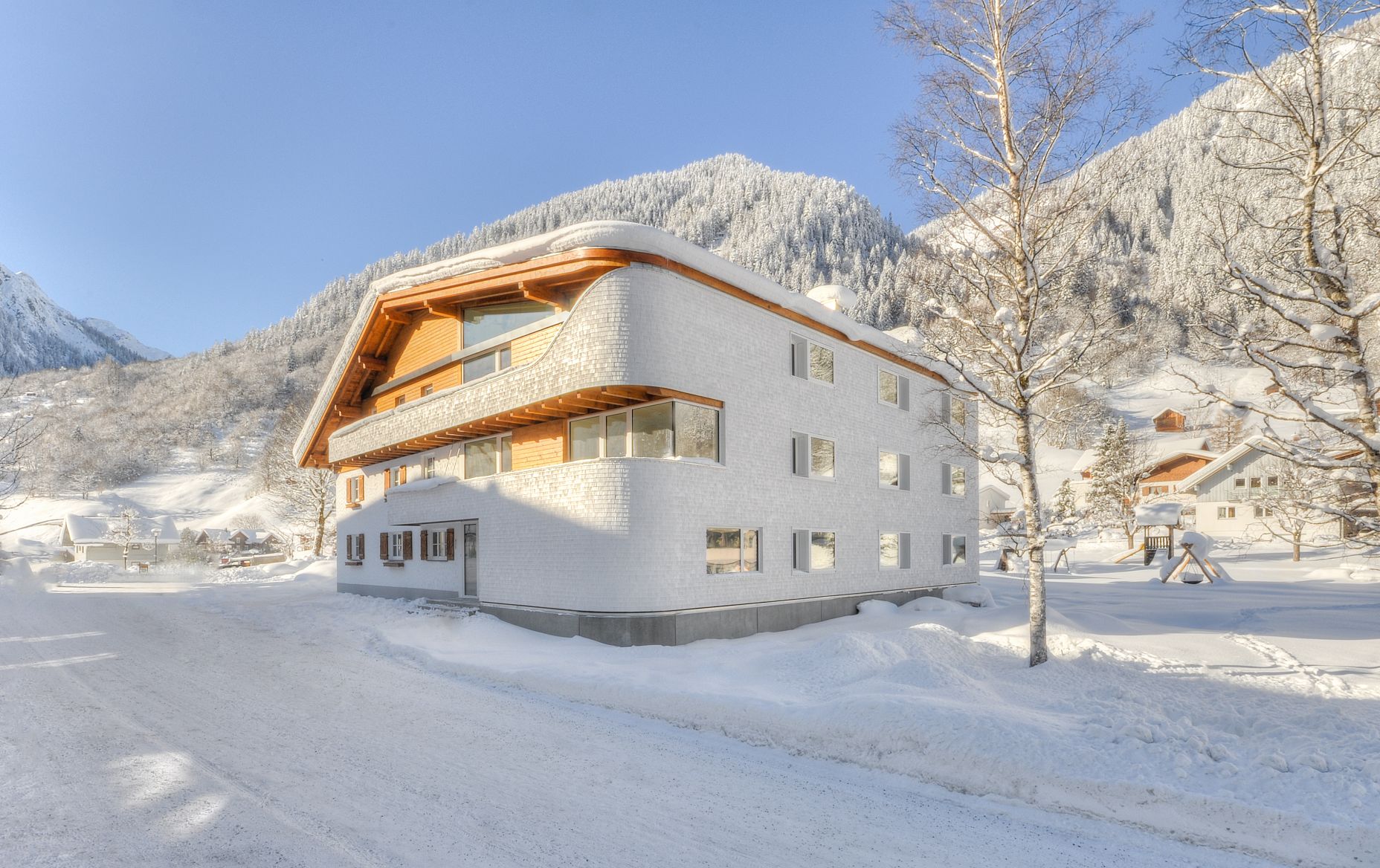 Winter Aussenansicht Lün, Brand Winter Aussenansicht Lün, Brand