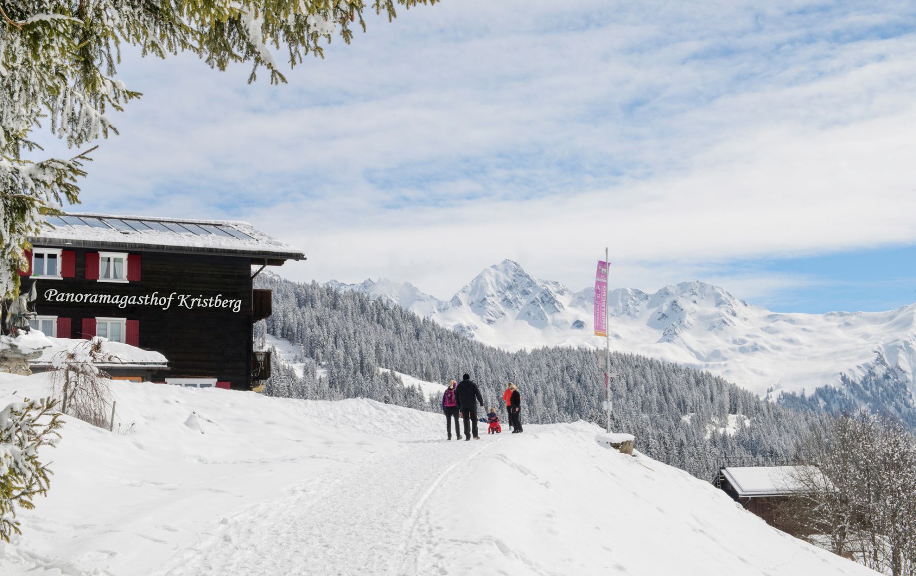 Panoramagasthof Kristberg im Silbertal im Winter Panoramagasthof Kristberg im Silbertal im Winter