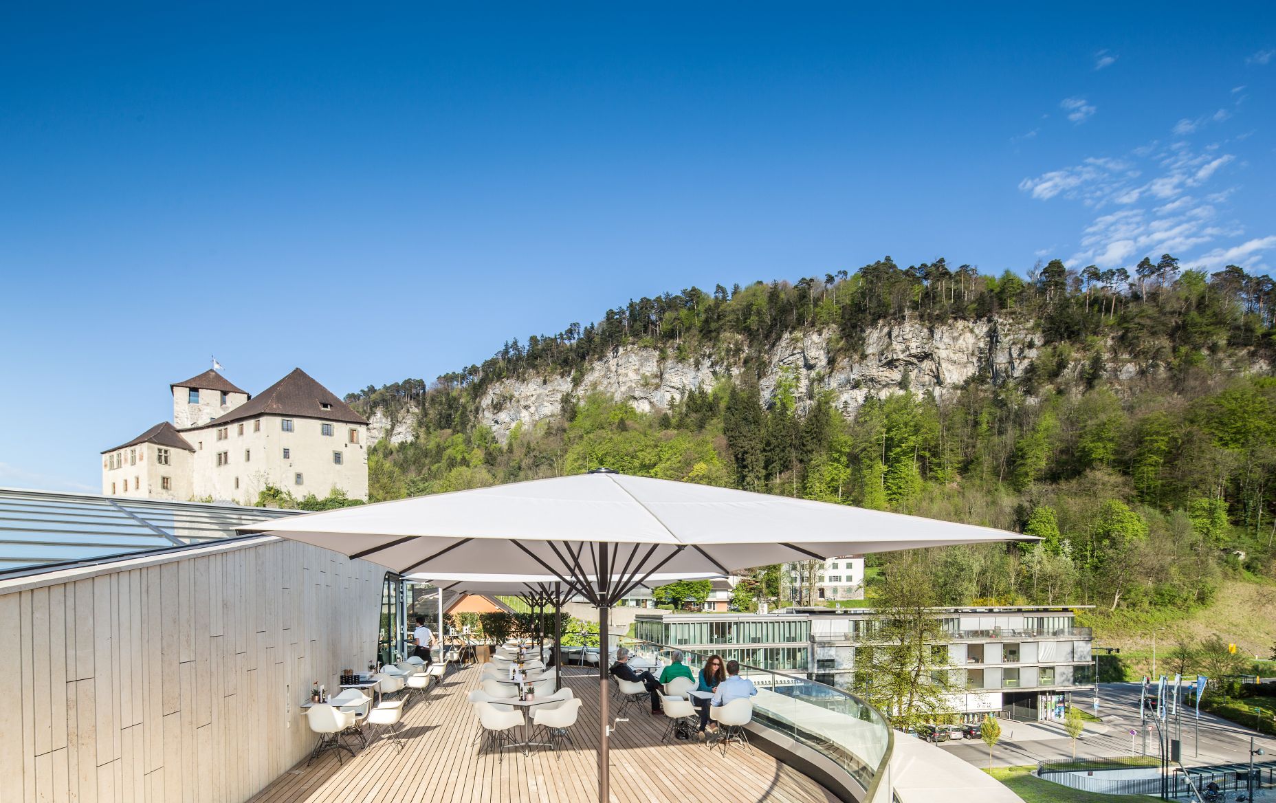 Dachterrasse Montforthaus Feldkirch Dachterrasse Montforthaus Feldkirch