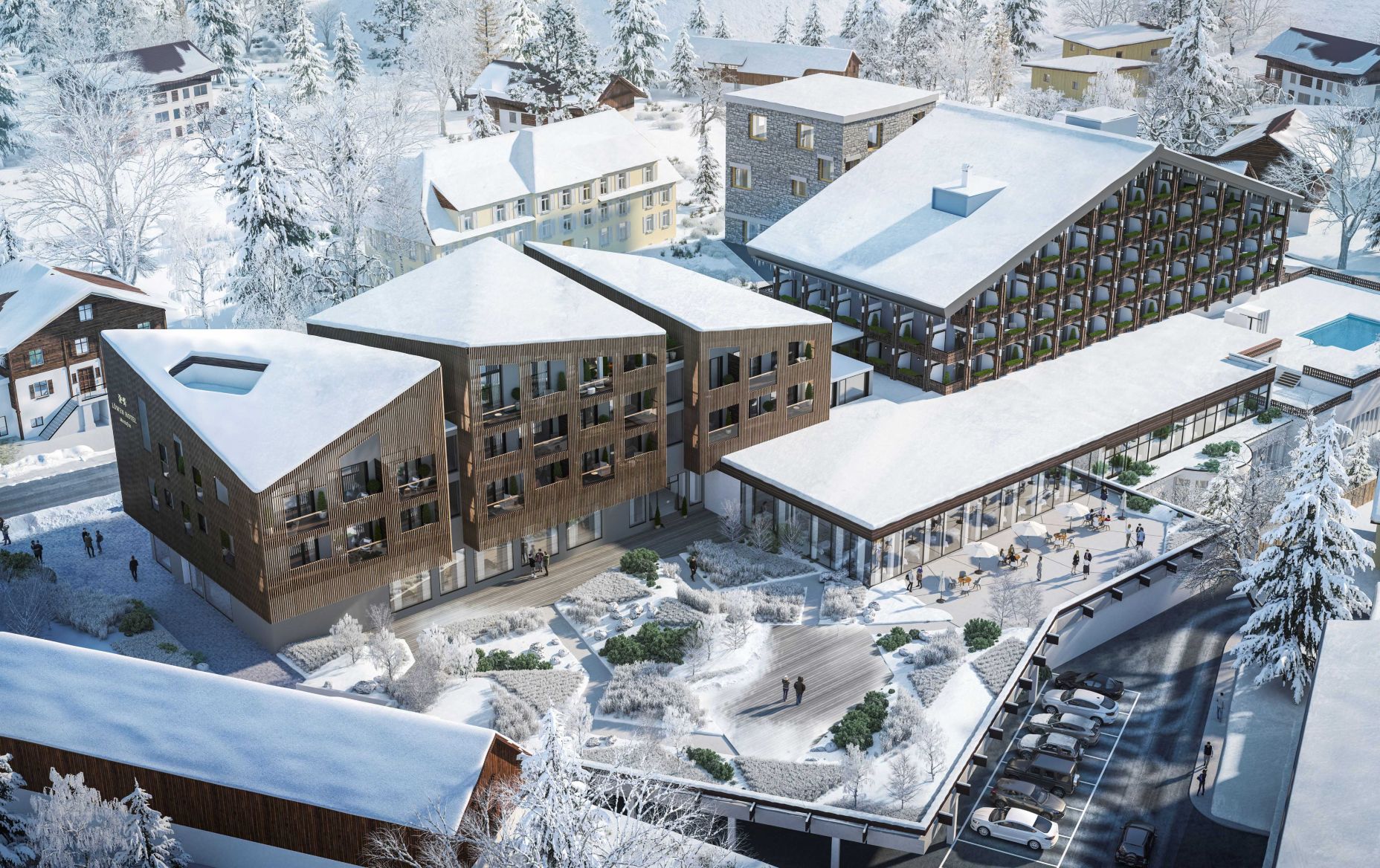 Aussenansicht Seminarhotel Löwen Schruns