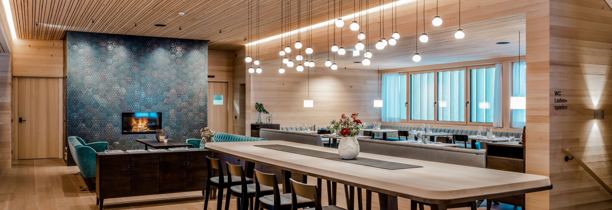 Kaminlounge in der Fuchsegg Eco Lodge