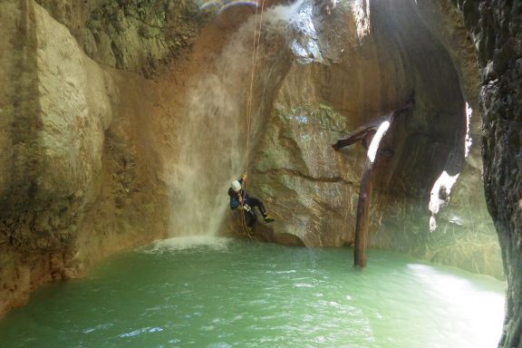Canyoning in der Schlucht, Teambuilding Event