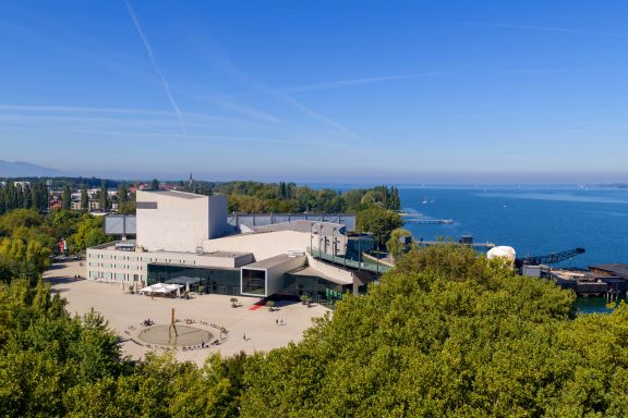 Festspielhaus Bregenz am Bodensee, Drohnenaufnahmen