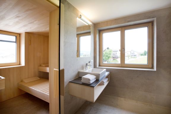 Sauna im Apartment, Seminarhaus Schtûbat, Andelsbuch