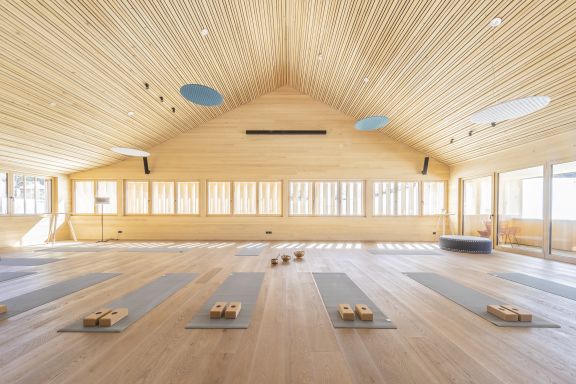 Yoga Raum in der Fuchsegg Eco Lodge Yoga Raum in der Fuchsegg Eco Lodge