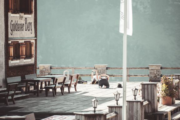 Panoramaterrasse Seminarhotel Goldener Berg, Oberlech