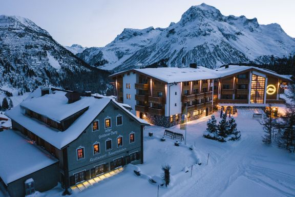 Außenansicht im Winter, Seminarhotel Goldener Berg