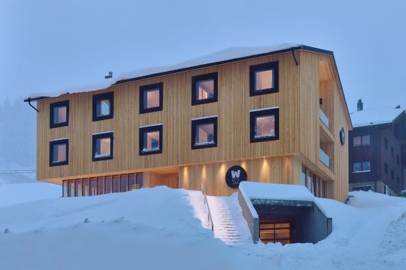 Aussenansicht im Winter, Seminarhaus W52