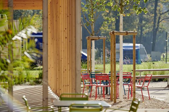 Restaurant Frischluft, Camping Dornbirn Terrasse