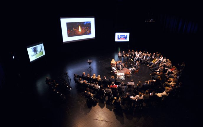 Fishbowl Format beim micelab:bodnesee im Festspielhaus Bregenz
