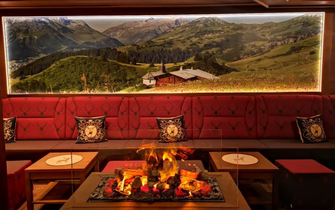 Barbereich im Hotel Jagdhaus Monzabon, Lech Barbereich im Hotel Jagdhaus Monzabon, Lech