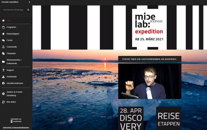 Screenshot Events Vorarlberg Plattform Screenshot Events Vorarlberg Plattform