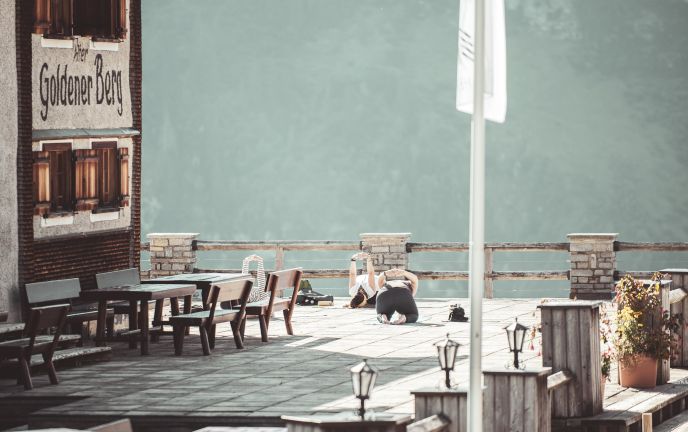 Panoramaterrasse Seminarhotel Goldener Berg, Oberlech