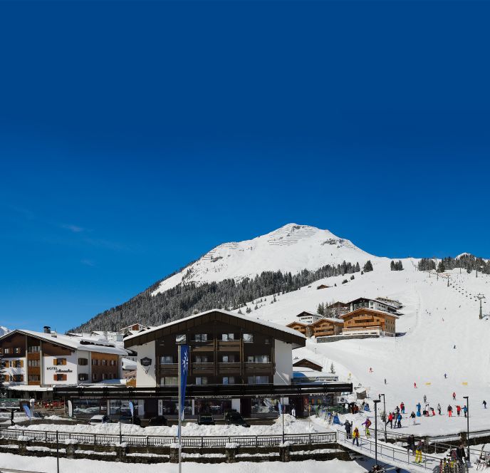 Aussenansicht Seminarhotel Jagdhaus Monzabon, Lech Aussenansicht Seminarhotel Jagdhaus Monzabon, Lech