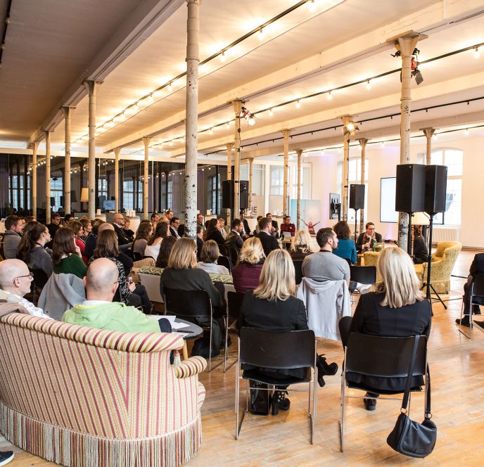 Raum Setting bei Vorarlberger Convention Forum 2019 in der Fabrik Klarenbrunn in Bludenz