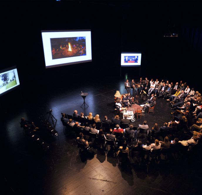 Fishbowl Format beim micelab:bodnesee im Festspielhaus Bregenz