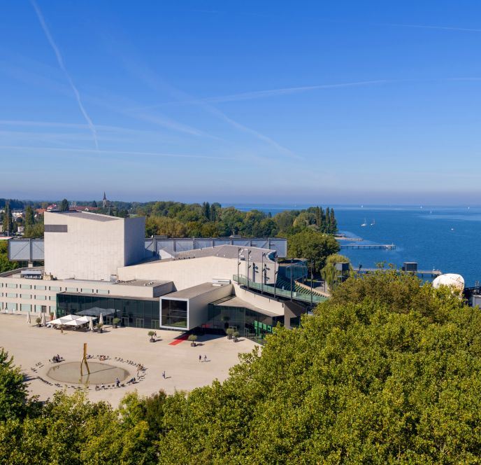 Festspielhaus Bregenz am Bodensee, Drohnenaufnahmen