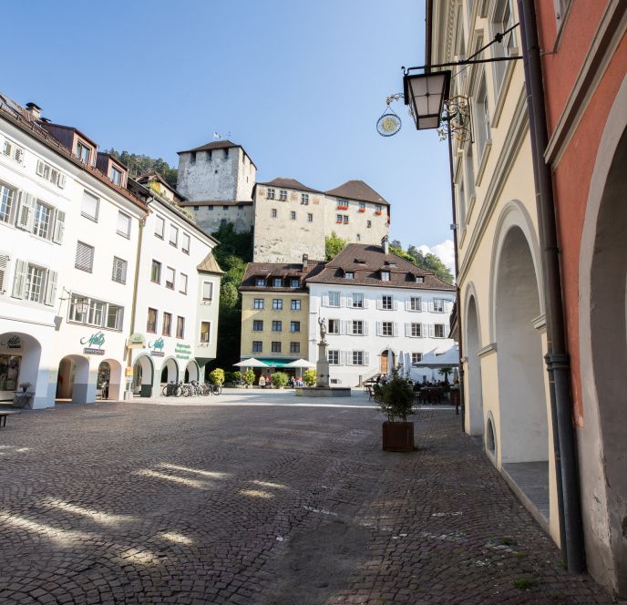 Neustadt Feldkirch Blick Schattenburg Neustadt Feldkirch Blick Schattenburg