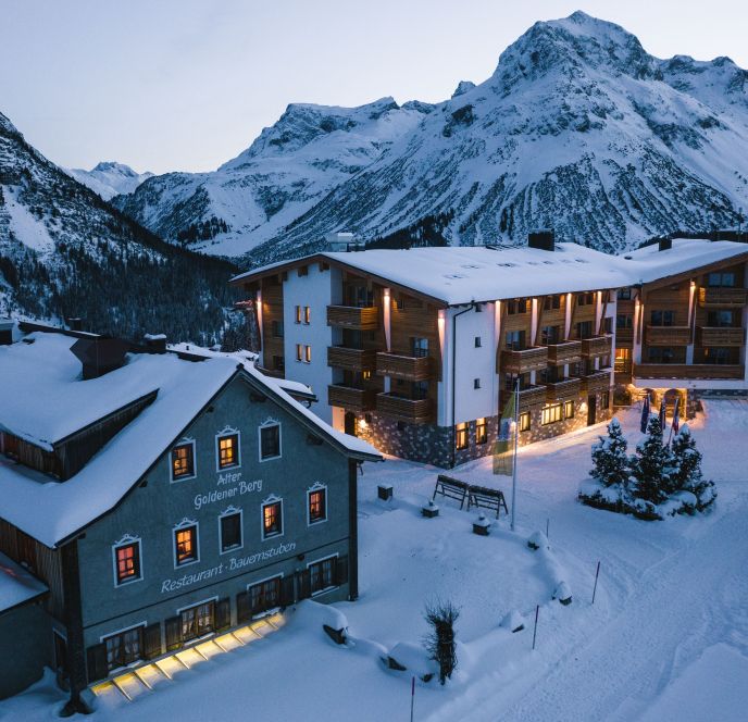 Außenansicht im Winter, Seminarhotel Goldener Berg