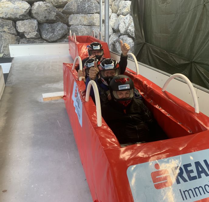 Teamevent Vutschko-Bob im Eiskanal Bludenz