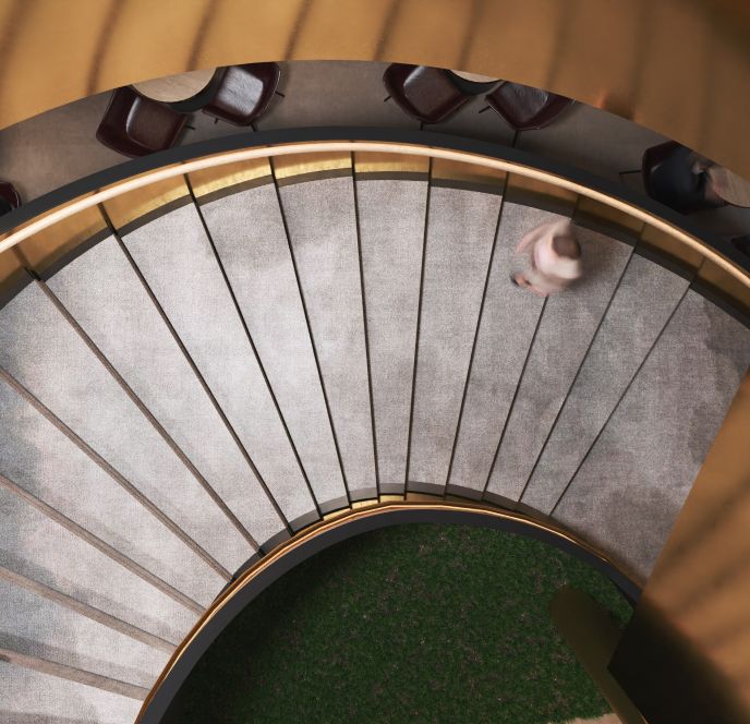 Wendeltreppe im Firmament, Rendering Wendeltreppe im Firmament, Rendering
