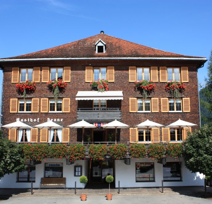 Aussenansicht Seminarhotel Krone Hittisau