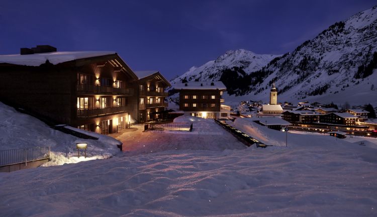 Aussenansicht Seminarhotel Aurelio im Winter, Lech Aussenansicht Seminarhotel Aurelio im Winter, Lech
