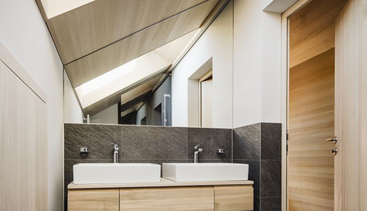 Badezimmer, Seminarhaus Bergfrieden in Laterns