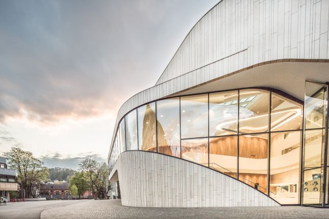 Architektur Fassade Montforthaus Feldkirch